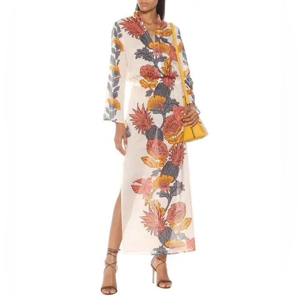 NWT $425 Tory Burch Floral Cotton Kaftan Dress